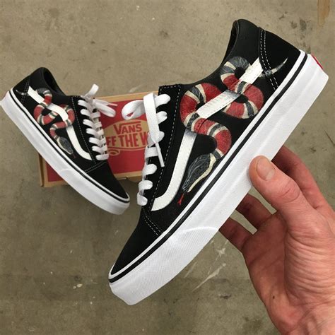 vans old skool gucci snake custom